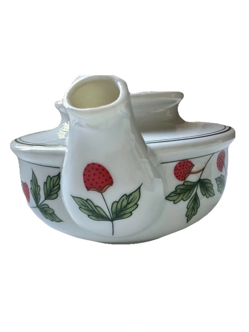 Vintage Strawberry Tea for One 3 PCs Set Toscany Collection Japan 1970 EUC